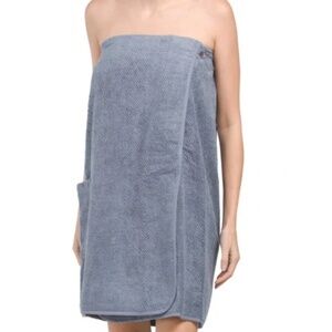 Coyuchi NWT Bath Wrap Organic Cotton French Blue XS/S